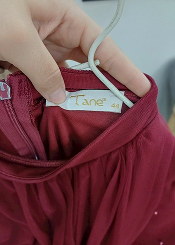 Bordo Uzun Drapeli Abiye Elbise - Görsel 5