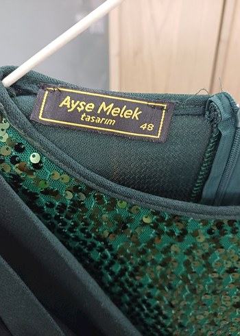 Yeşil Sırtı Drapeli Uzun Abiye Elbise - Görsel 5