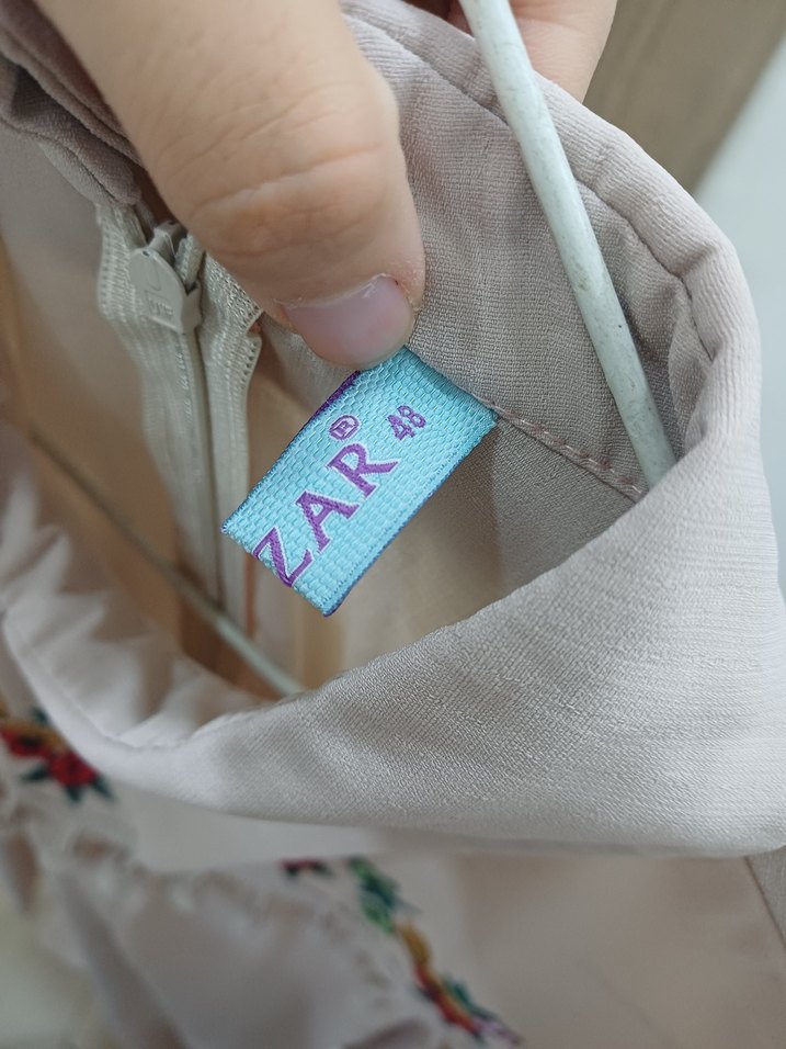 Nakışlı Bej Bohem Uzun Kollu Tunik - Görsel 5