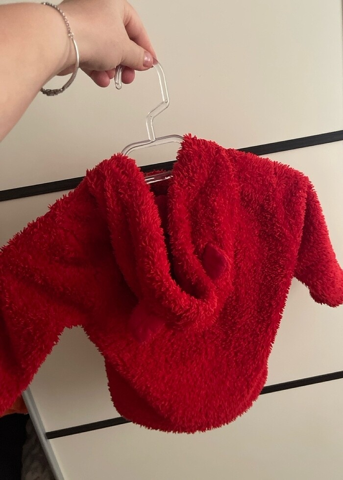 Bebek kapşonlu ceket - Görsel 2