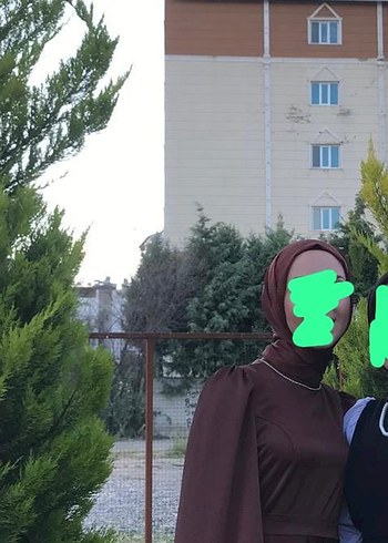 Zara Kahverengi tesettür abiye