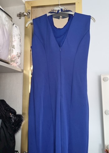 Mavi taşlı Uzun Abiye Elbise - Görsel 5