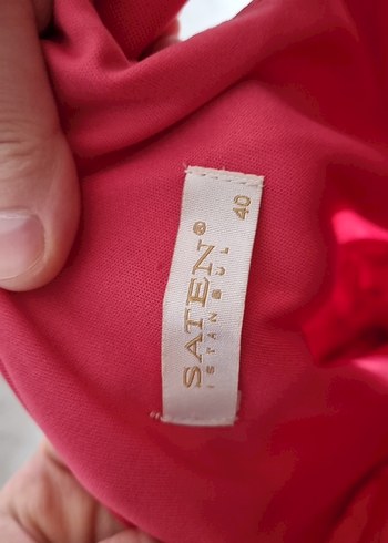 Pembe V Yaka Drapeli Uzun Abiye Elbise - Görsel 4