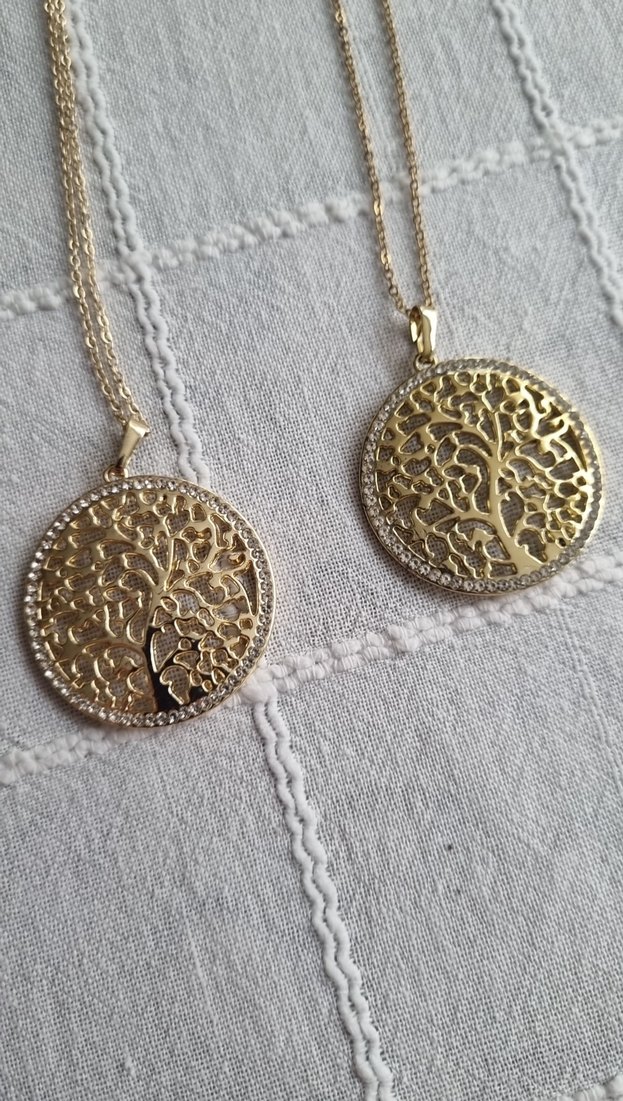 Altın Renkli Zincir Detaylı Kolye - Görsel 3