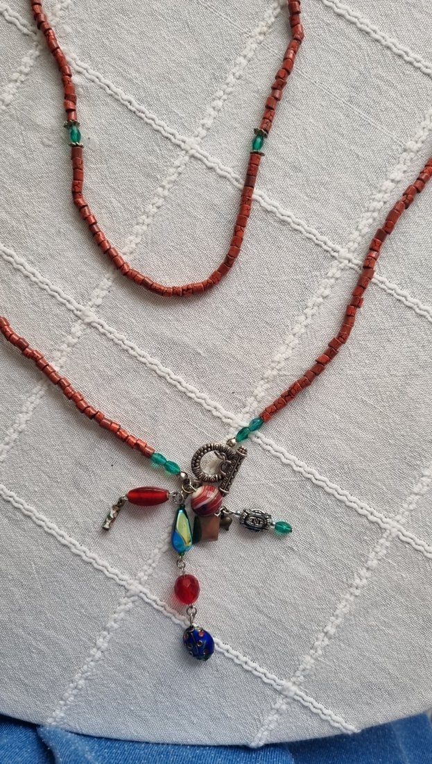 Renkli Boncuklu Uzun Bohem Kadın Kolye - Görsel 2