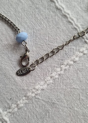 Uzun Turkuaz Boncuklu Bohem Kolye - Görsel 2