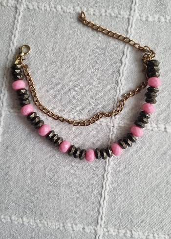 Pembe Boncuklu Bohem Kadın El Zinciri - Görsel 2