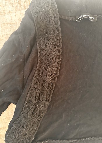 Kız Çocuk Siyah V Yakalı Triko Bolero - Görsel 2