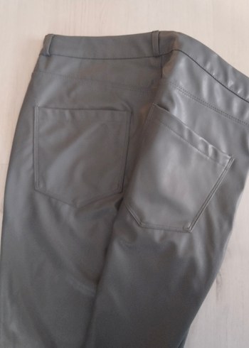 Kadın Gri DeriPantolon - Görsel 3
