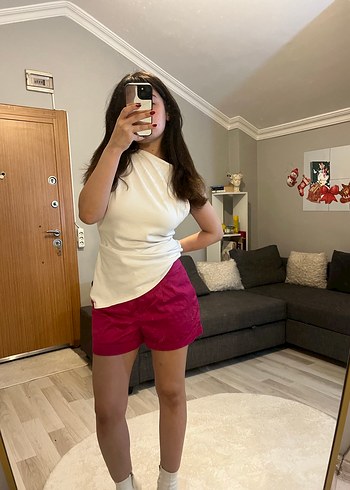 Pembe Mini Şort - Görsel 5