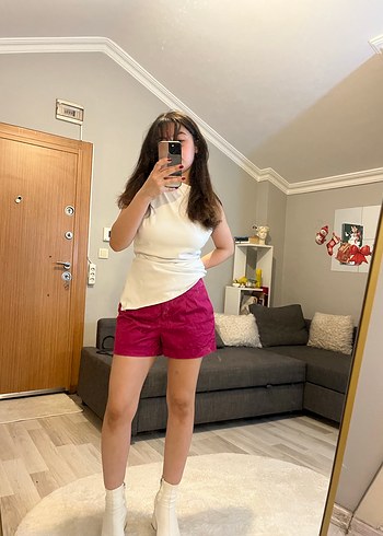 Pembe Mini Şort - Görsel 4