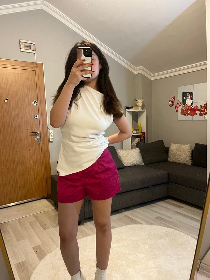 Pembe Mini Şort - Görsel 5