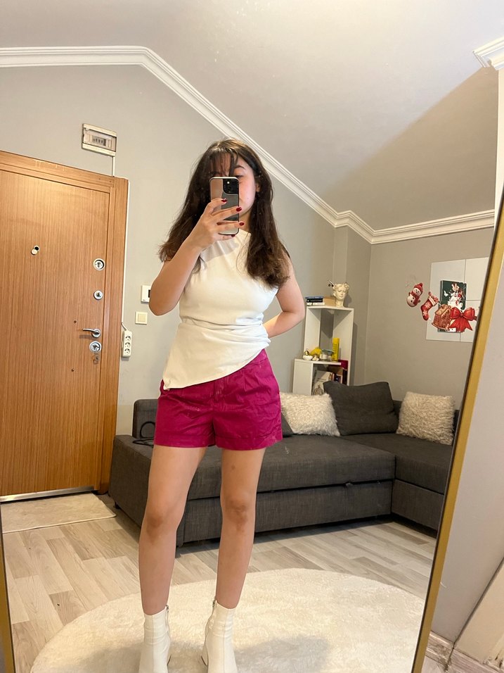 Pembe Mini Şort - Görsel 4