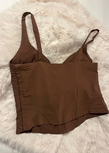 Kahverengi İnce Askılı Büstiyer - Görsel 2
