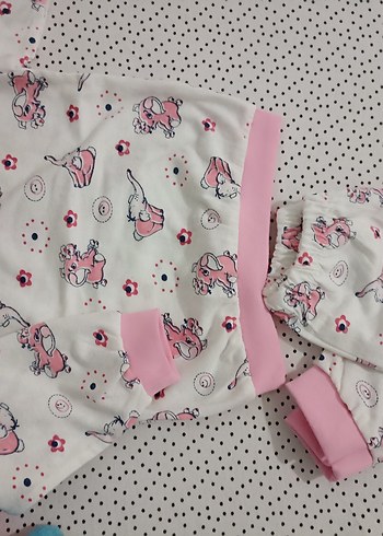 Pembe Baskılı Bebek Kız pijama Takımı - Görsel 6