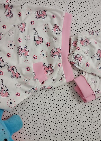 Pembe Baskılı Bebek Kız pijama Takımı - Görsel 5