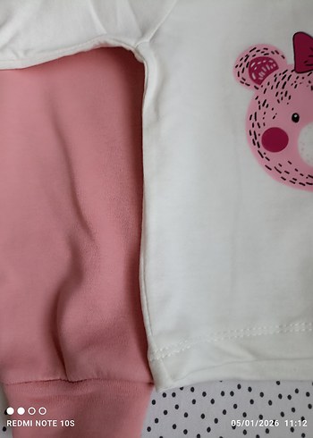 Pembe  Kız Bebek 3'lü Takım - Görsel 8