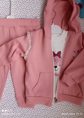 Pembe  Kız Bebek 3'lü Takım - Görsel 2