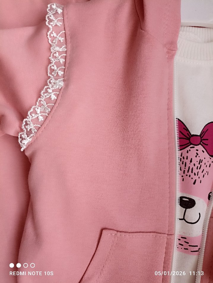 Pembe  Kız Bebek 3'lü Takım - Görsel 3