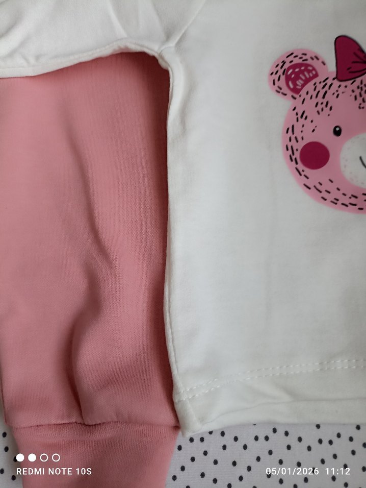 Pembe Kız Bebek Kapüşonlu Takım - Görsel 4