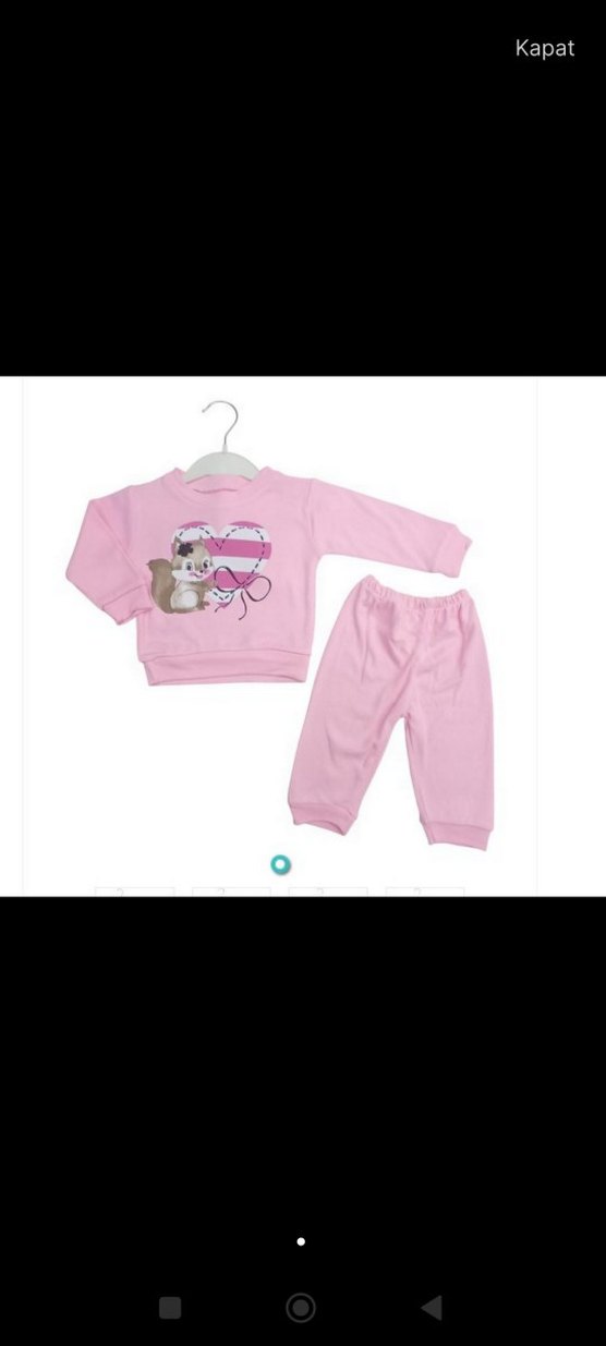kız bebek takım pembe şeker pembesi - Görsel 2