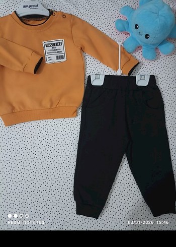 Baskılı Bebek Erkek Takımı ikili takım - Görsel 2