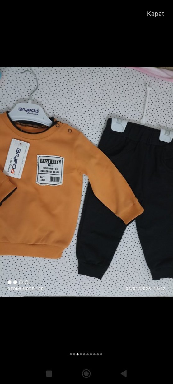 Baskılı Bebek Erkek Takımı ikili takım - Görsel 4