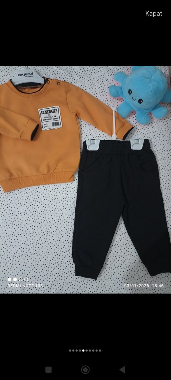 Baskılı Bebek Erkek Takımı ikili takım - Görsel 3