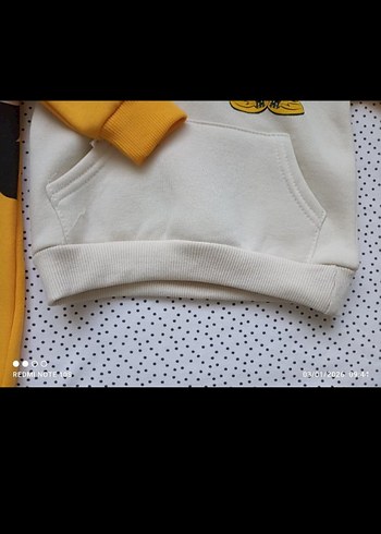 Renkli Baskılı Erkek Bebek Kapüşonlu Takım - Görsel 4