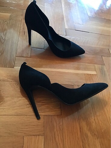 39 Beden siyah Renk Stiletto süet