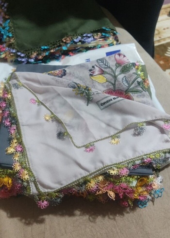 İğne oyası eşarp  - Görsel 4