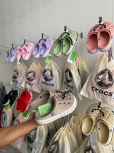 Kum Rengi İthal Crocs Terlik Toz Torbalı