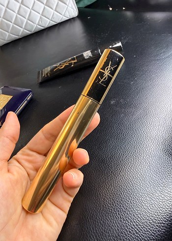 Parlak Altın Renkli YSL Maskara Mürdüm tonu - Görsel 2