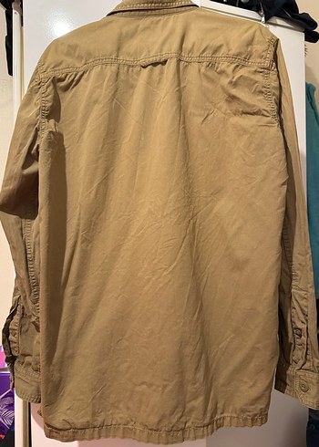 Askeri Renk  Erkek Gömlek Uzun Kollu Rahat Kesim - Görsel 5