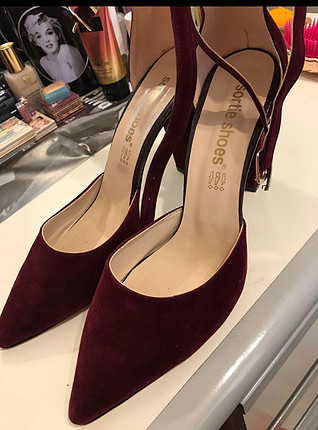 40 Beden Bordo süet topuklu ayakkabı