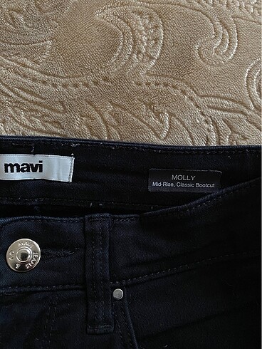 Mavi Jeans Mavi siyah jean İspanyol paça mid-rise