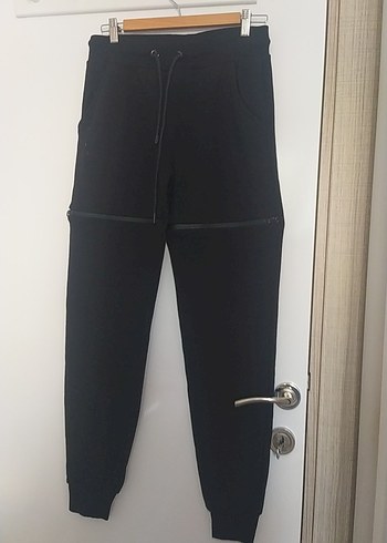 Fermuarlı Siyah Erkek Outdoor Eşofman Altı