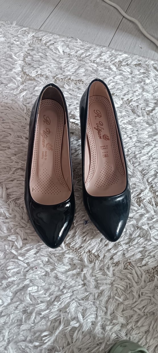 Siyah Rugan Stiletto  Kadın Ayakkabı - Görsel 3