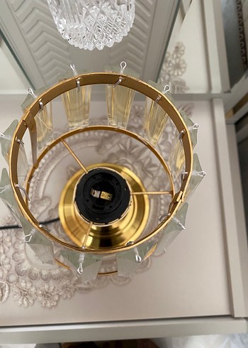 Altın Renkli Şeffaf Abajur bir adet fiyatıdır elimde 2 adet mvct - Görsel 2