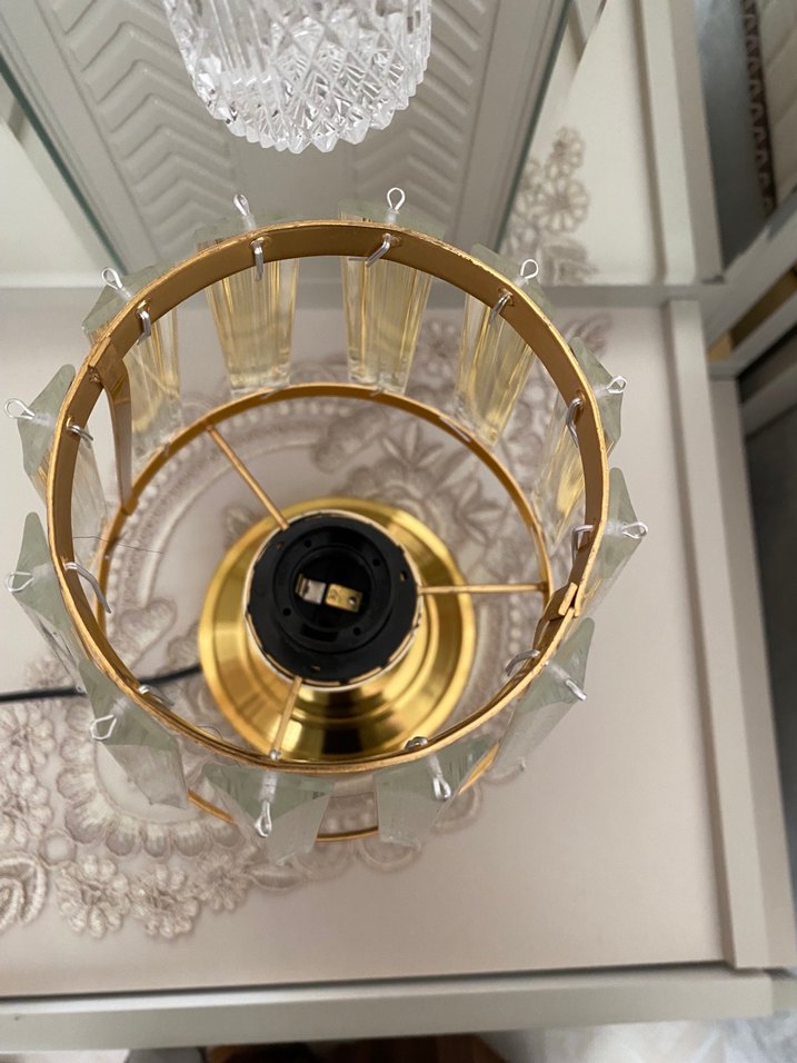 Altın Renkli Şeffaf Abajur bir adet fiyatıdır elimde 2 adet mvct - Görsel 2