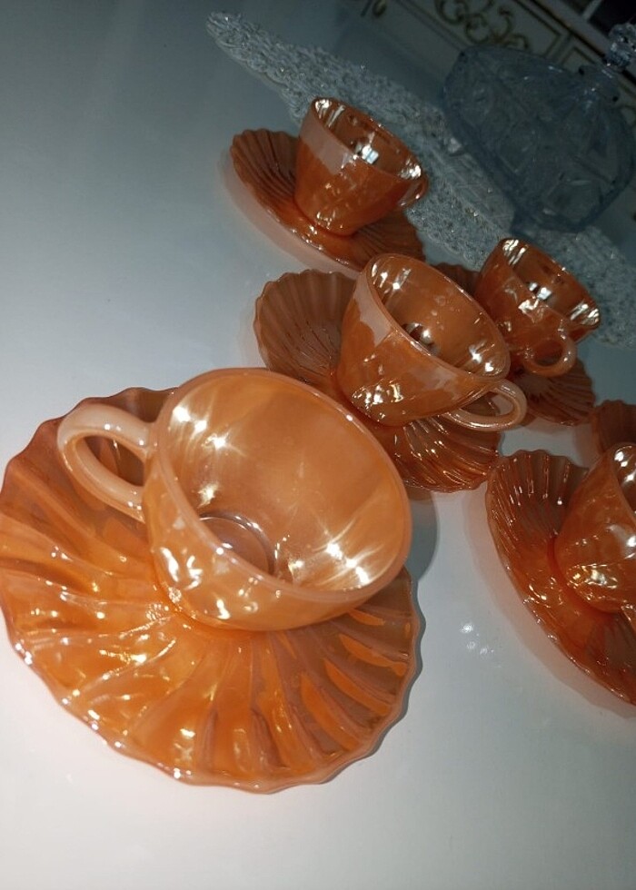 Antika 12 parca tam takım fincan takımı - Görsel 2