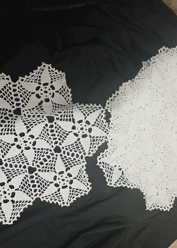 Bohem İşlemeli Beyaz El Yapımı Dantel