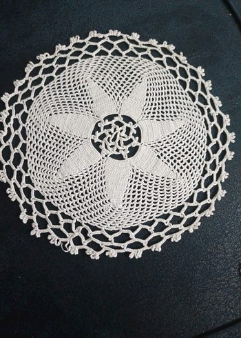 Bohem İşlemeli Beyaz Dekoratif Örtü - Görsel 3