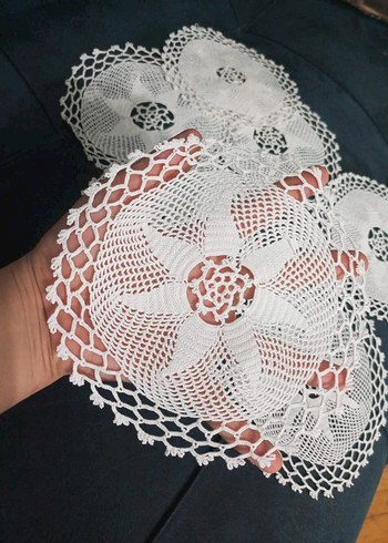 Bohem İşlemeli Beyaz Dekoratif Örtü - Görsel 2