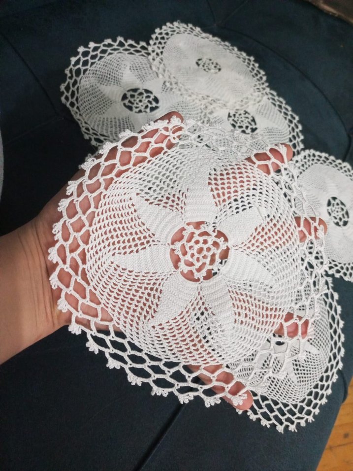 Bohem İşlemeli Beyaz  Dekoratif Örtü - Görsel 2