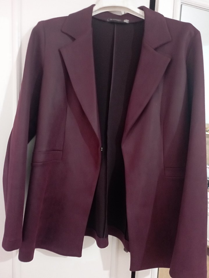 Bordo Kadın  Blazer Ceket - Görsel 2
