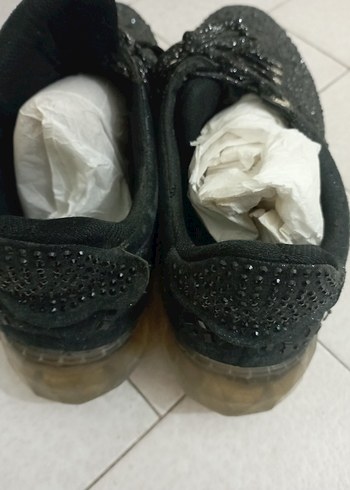 Yüksek Topuklu parlak taşlı Spor Ayakkabı - Görsel 3