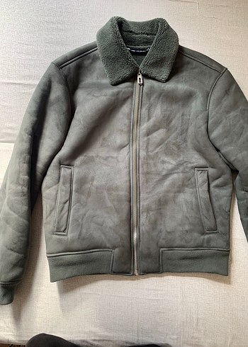 Zara Süet içi yünlü mont - Görsel 4