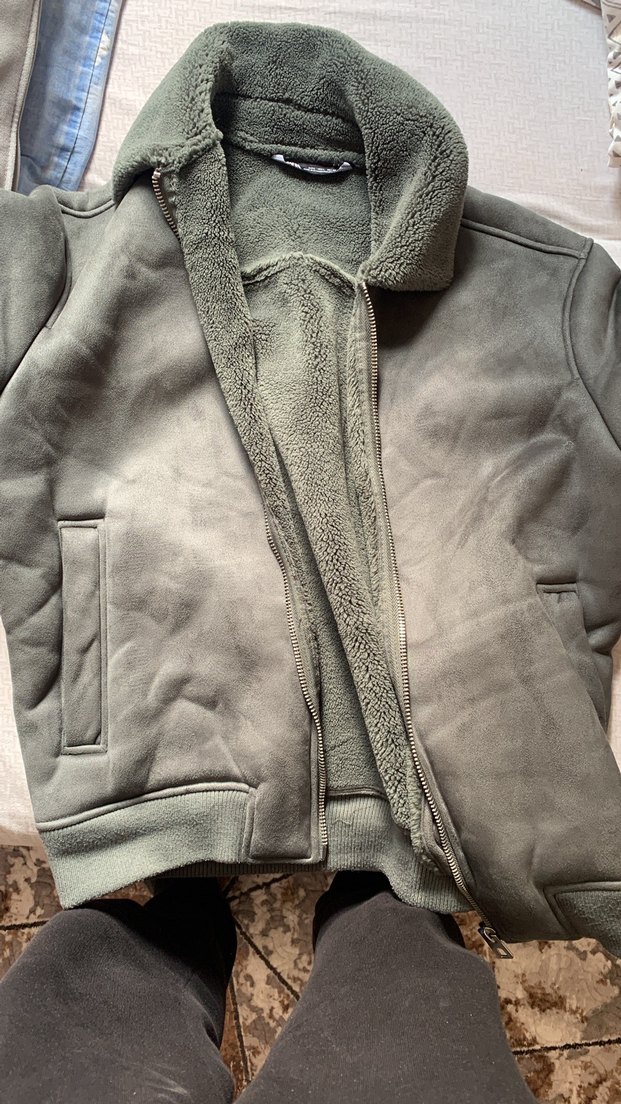 Zara Süet içi yünlü mont - Görsel 3