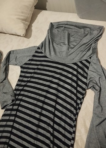 Gri Uzun Kollu Tunik - Görsel 3